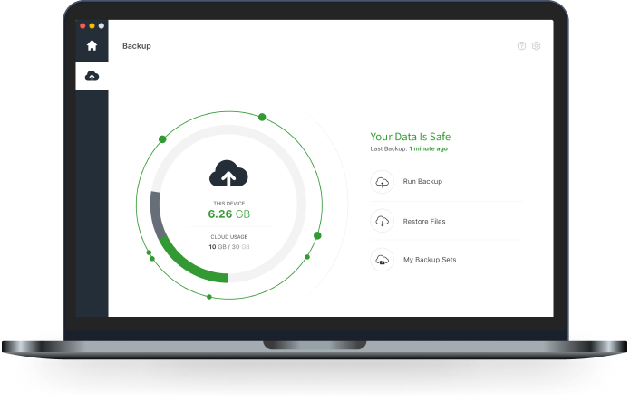 Imagen de computadora portátil copia de seguridad en la nube.